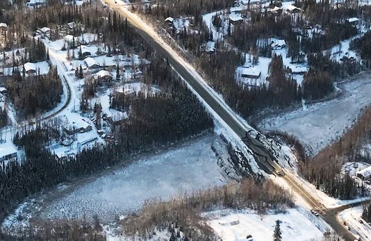 Bridge after Alaska Earthquake