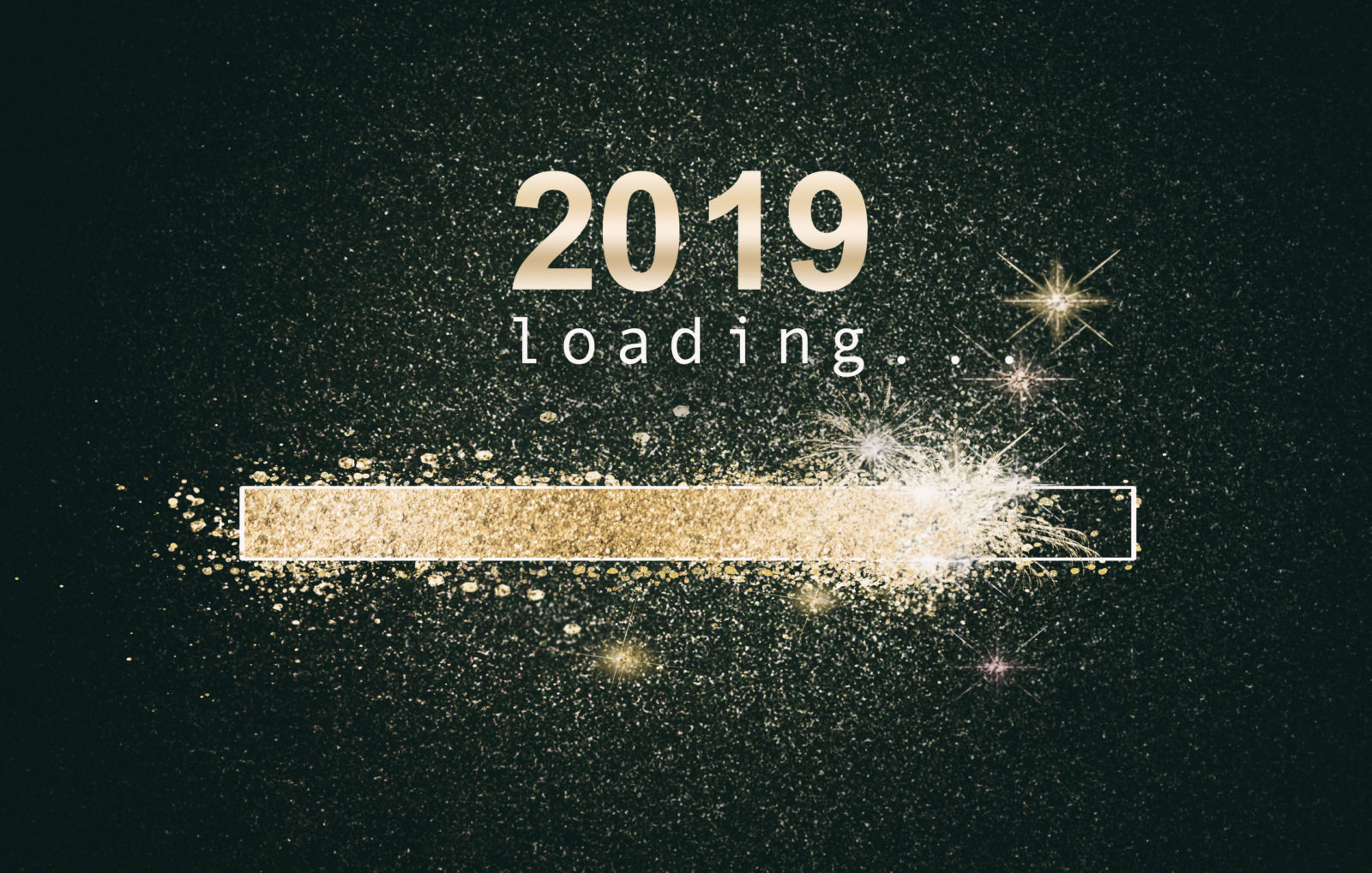 Glittering New Year background with loading screen